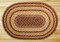 Earth Rugs C-357 Burgundy / Gray / Cream Oval Braided Rug 4 Feet x 6 Feet